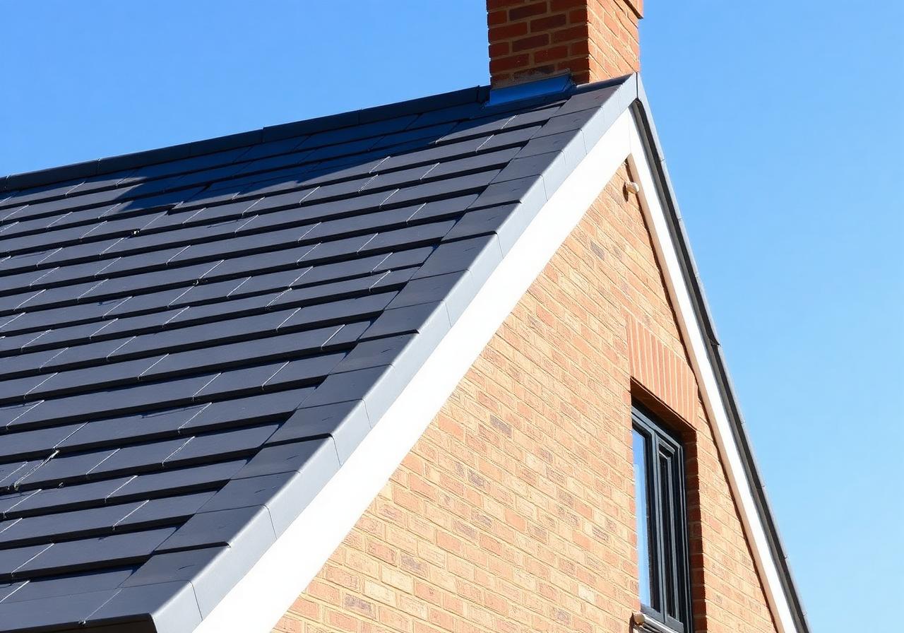 Completed pitched tile roof