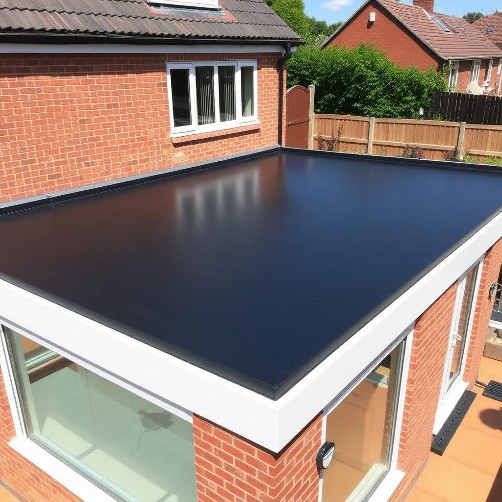 Flat roof EPDM installation